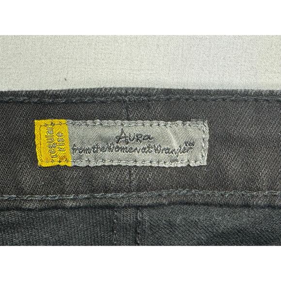 Aura by Wrangler Women's Regular Rise Straight Black Denim Jeans - 4R (29x33.5) - Picture 4 of 5